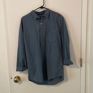 Dockers long sleeve button up, dark blue, size medium